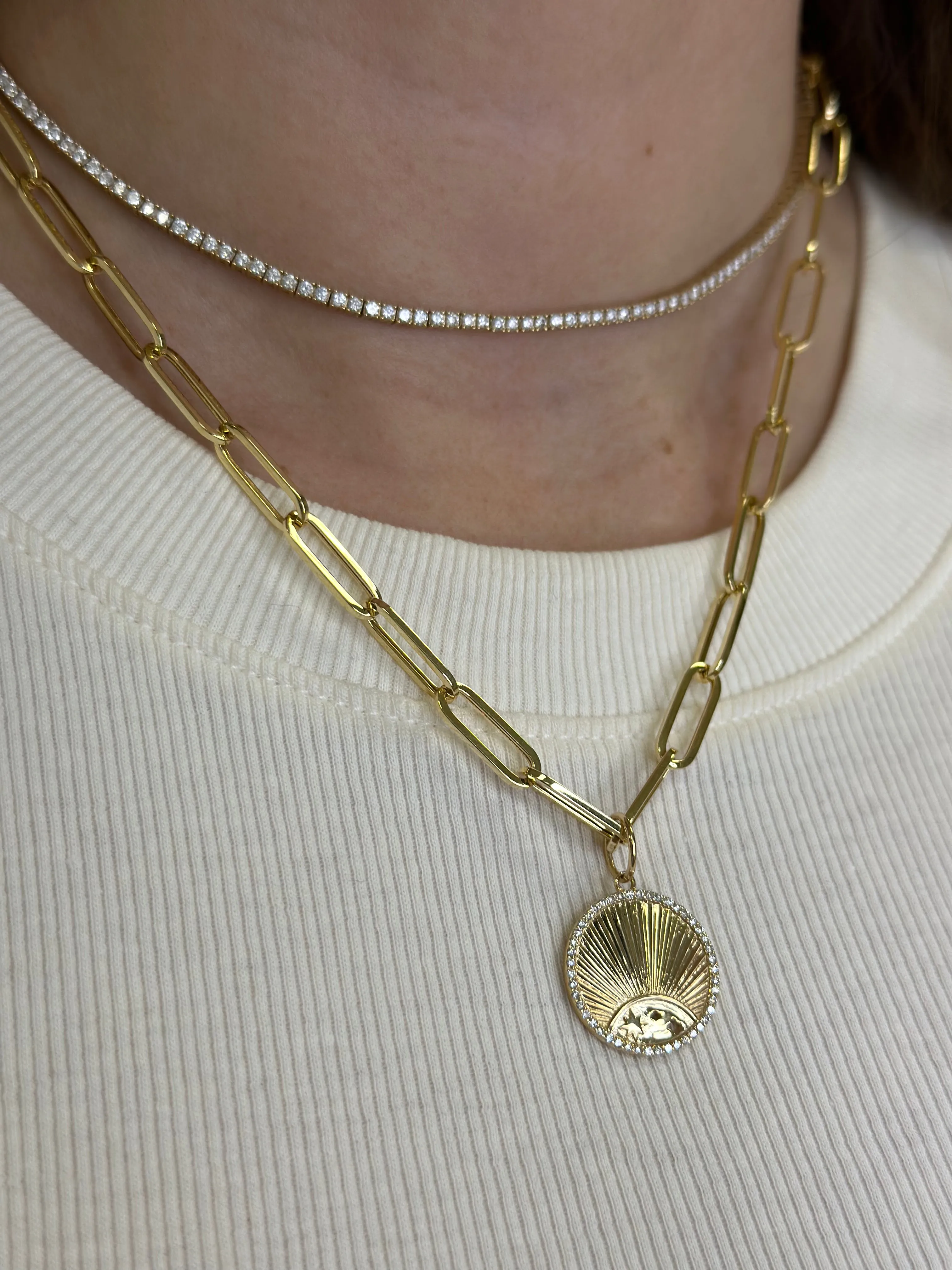 Large Paperclip Chain Necklace