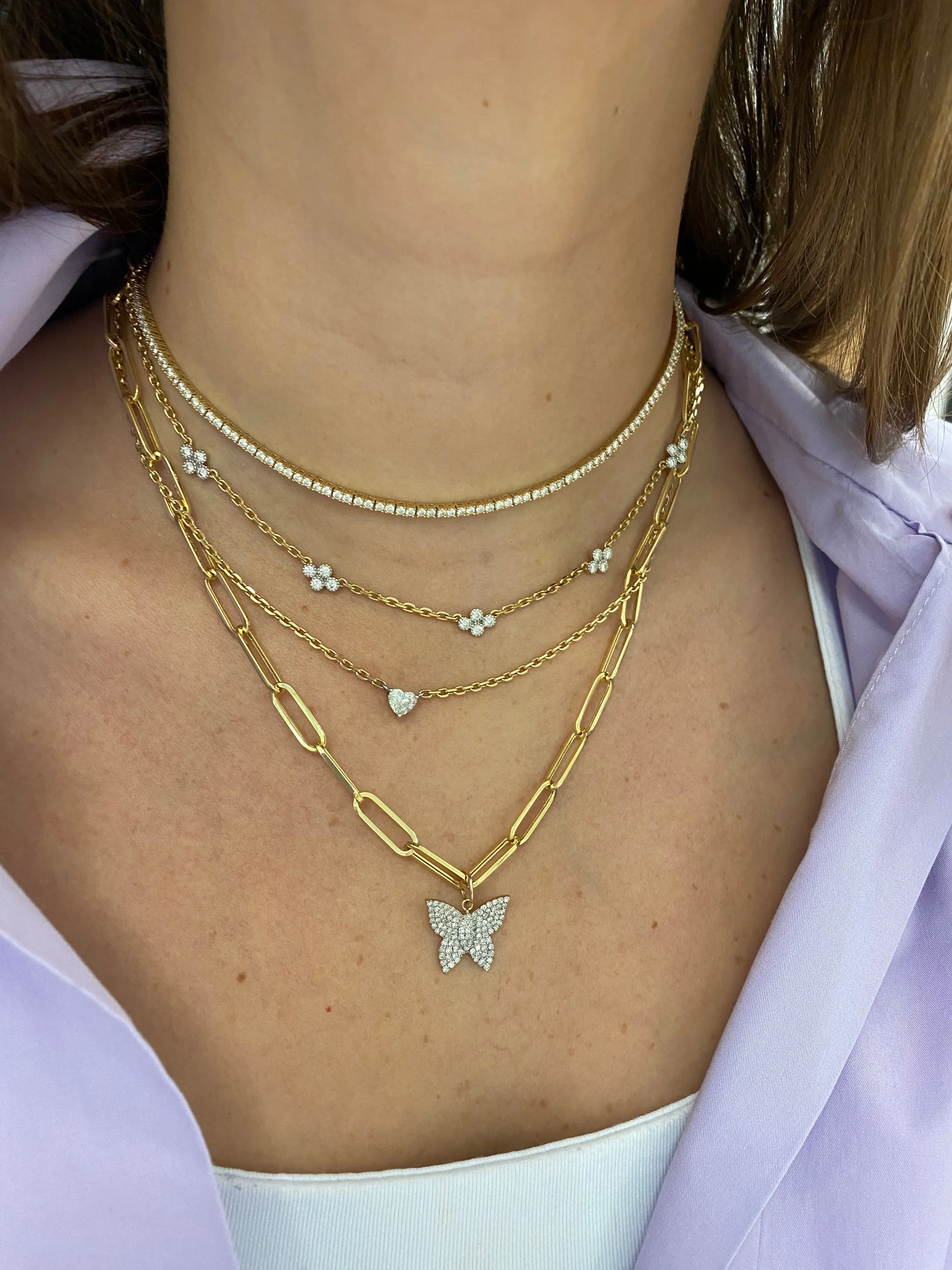 Large Paperclip Chain Necklace
