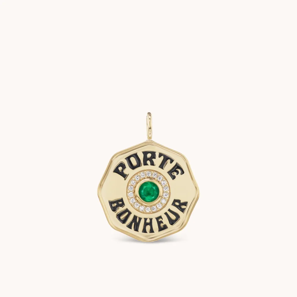 Large Porte Bonheur Charm Emerald