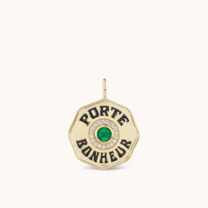 Large Porte Bonheur Charm Emerald