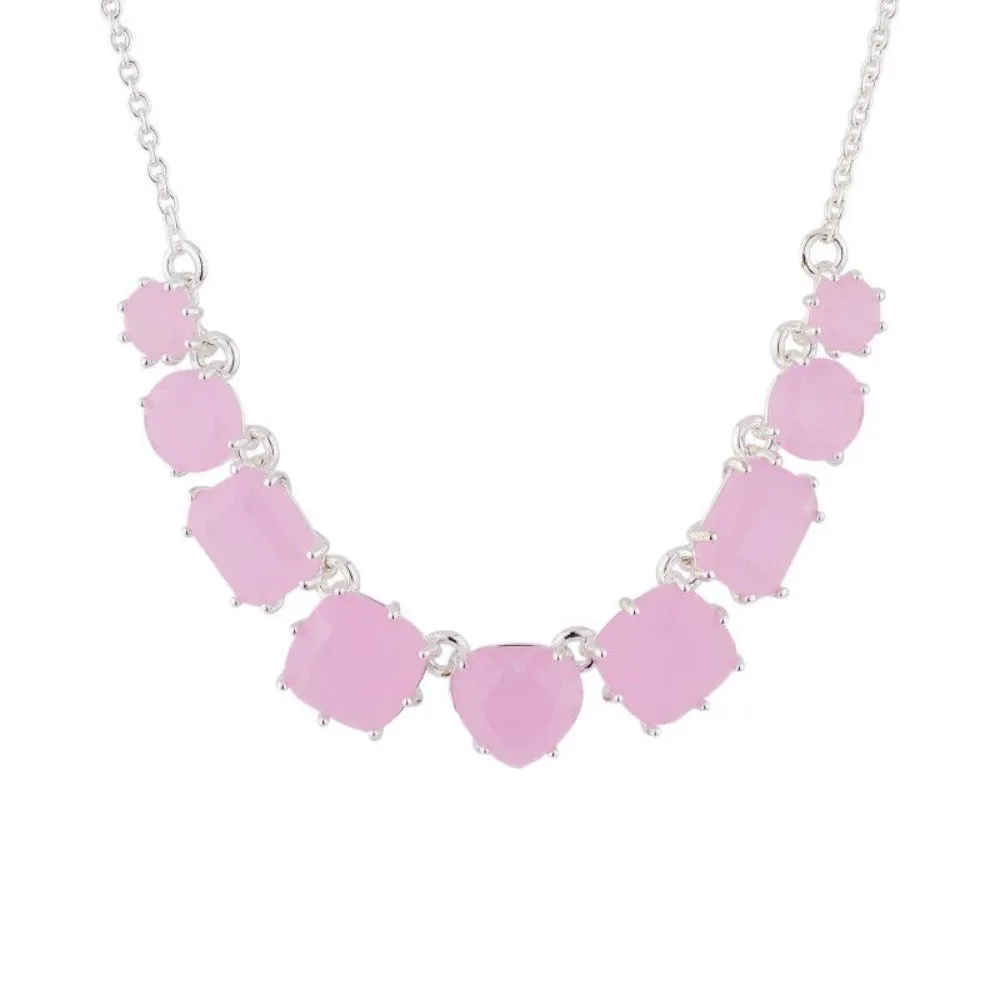 Les Nereides,9 Pink Stones La Diamantine Necklace,One Size