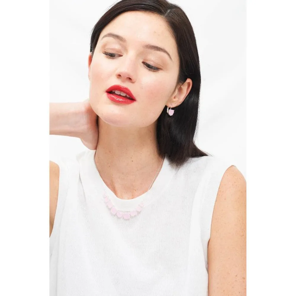 Les Nereides,9 Pink Stones La Diamantine Necklace,One Size
