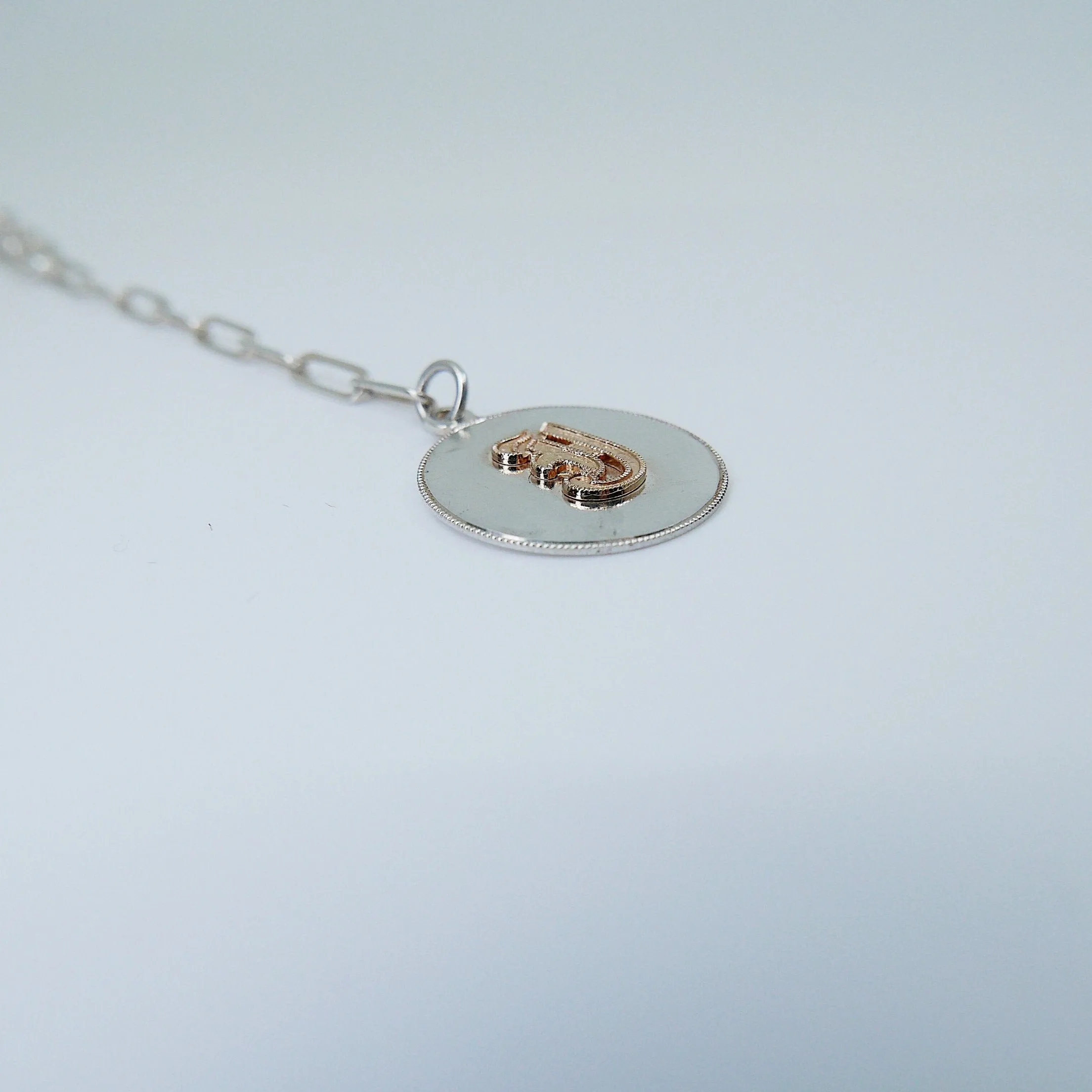 Letter Coin Chain Lariat Necklace