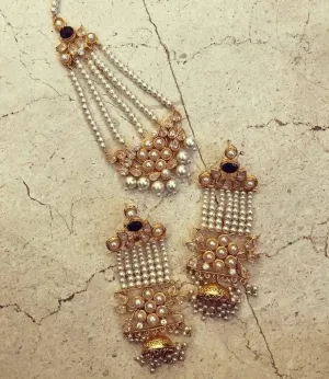 Long Earrings Set with Jhumar  #J4172