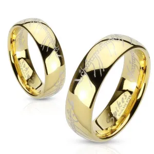 Lord of the Rings - Stainless Steel Gold Ring