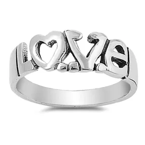 Love Heart Filigree Purity Promise Ring New .925 Sterling Silver Band Sizes 5-10