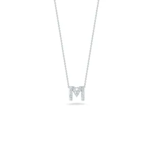 LOVE LETTER M PENDANT WITH DIAMONDS