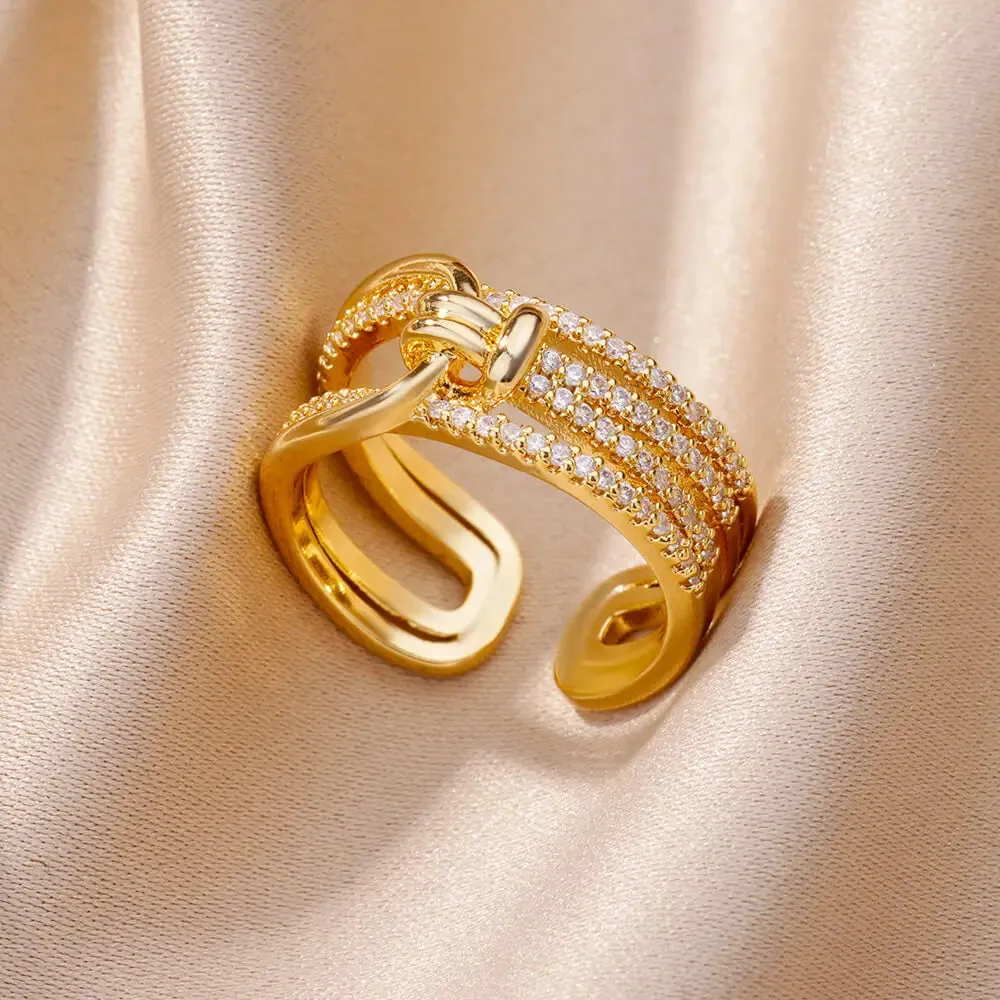 Lucky Turkish Evil Eye Rings For Women Opening Stainless Steel Ring Luxury Wedding Couple Jewelry anillos mujer