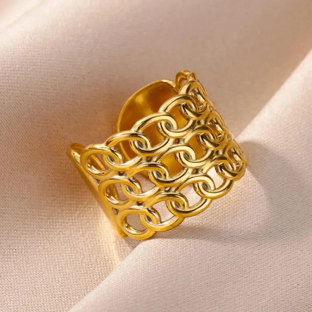 Lucky Turkish Evil Eye Rings For Women Opening Stainless Steel Ring Luxury Wedding Couple Jewelry anillos mujer