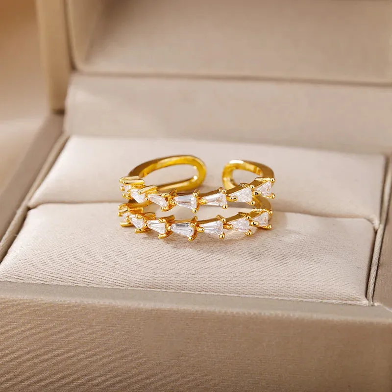 Lucky Turkish Evil Eye Rings For Women Opening Stainless Steel Ring Luxury Wedding Couple Jewelry anillos mujer