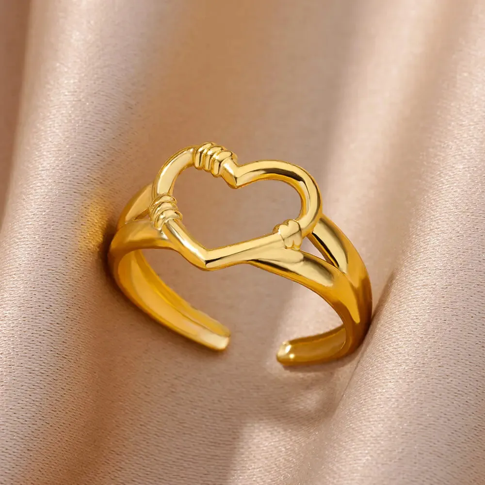 Lucky Turkish Evil Eye Rings For Women Opening Stainless Steel Ring Luxury Wedding Couple Jewelry anillos mujer