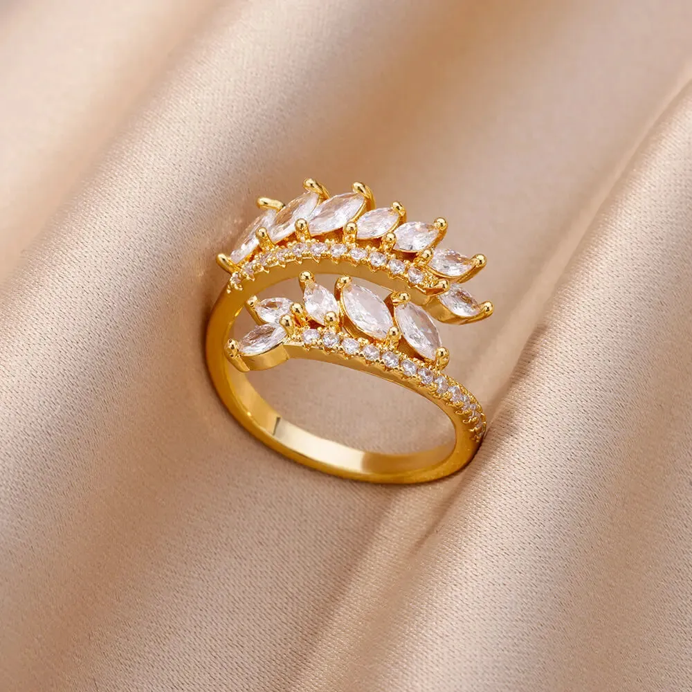 Lucky Turkish Evil Eye Rings For Women Opening Stainless Steel Ring Luxury Wedding Couple Jewelry anillos mujer