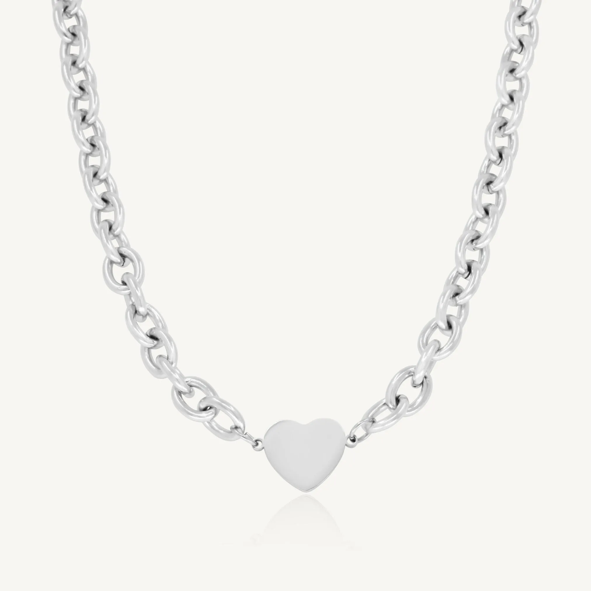 Marble Heart Paperclip Chain Bracelet
