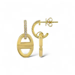 Mariner Charm Hoop Studs