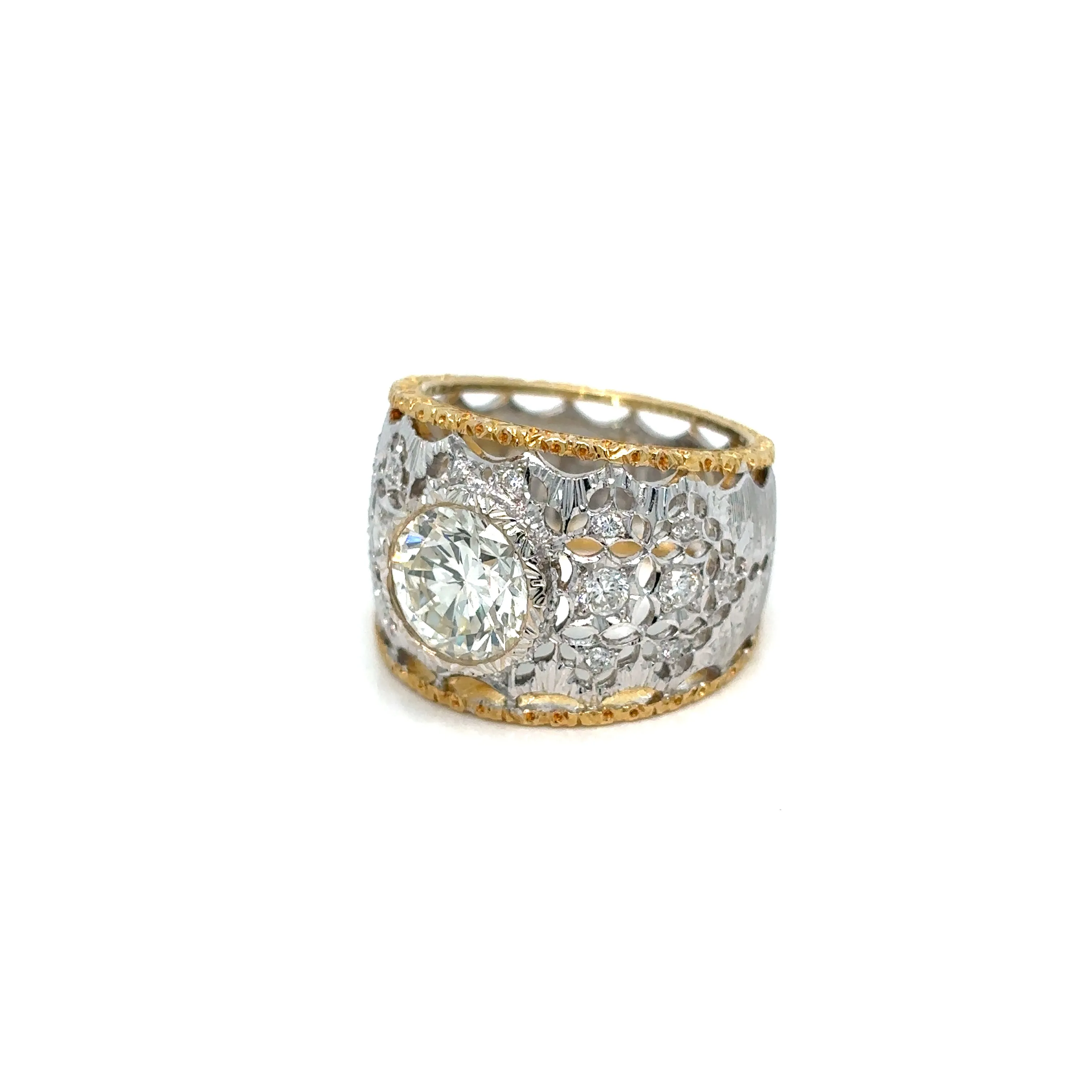Mario Buccellati Diamond Gold Band Ring