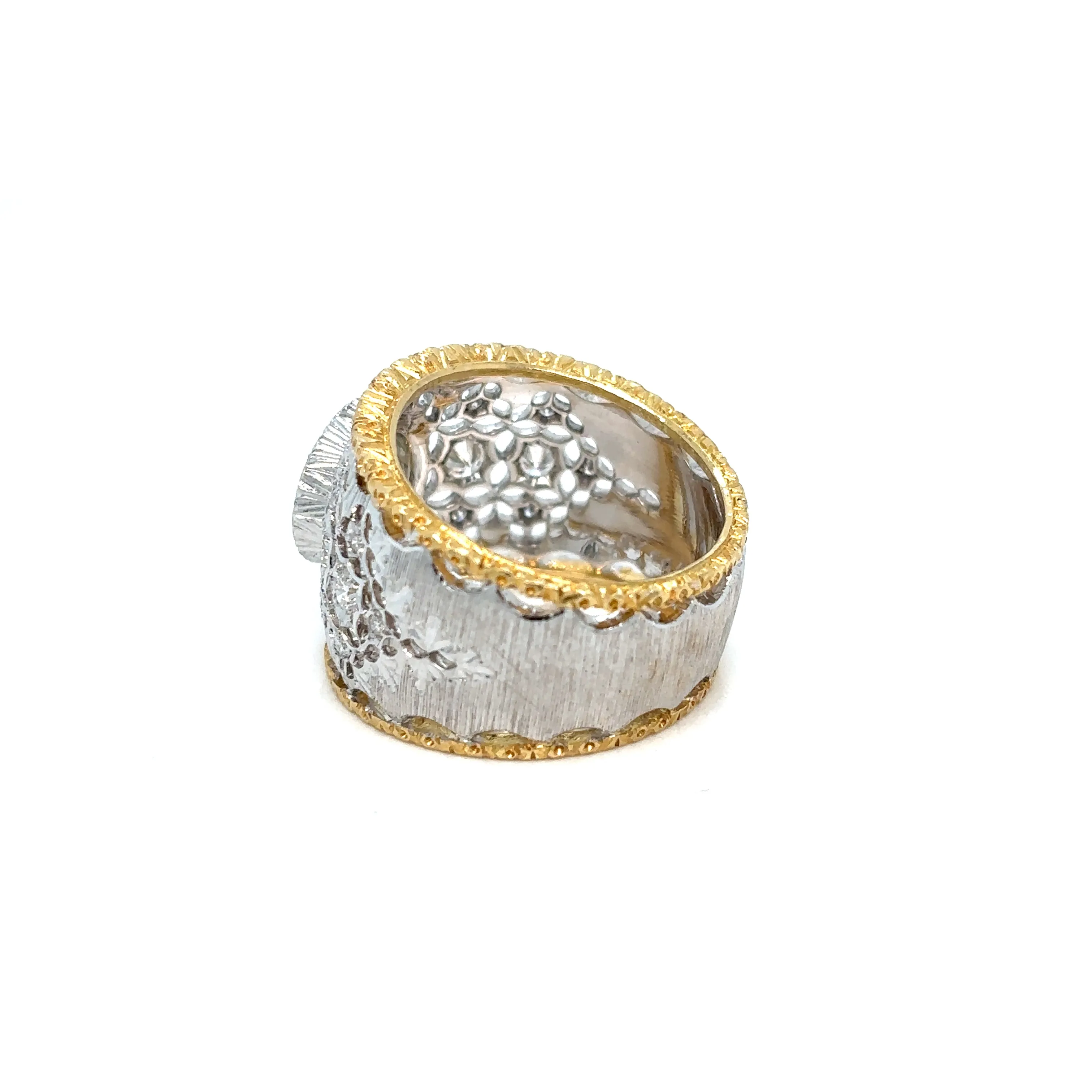 Mario Buccellati Diamond Gold Band Ring
