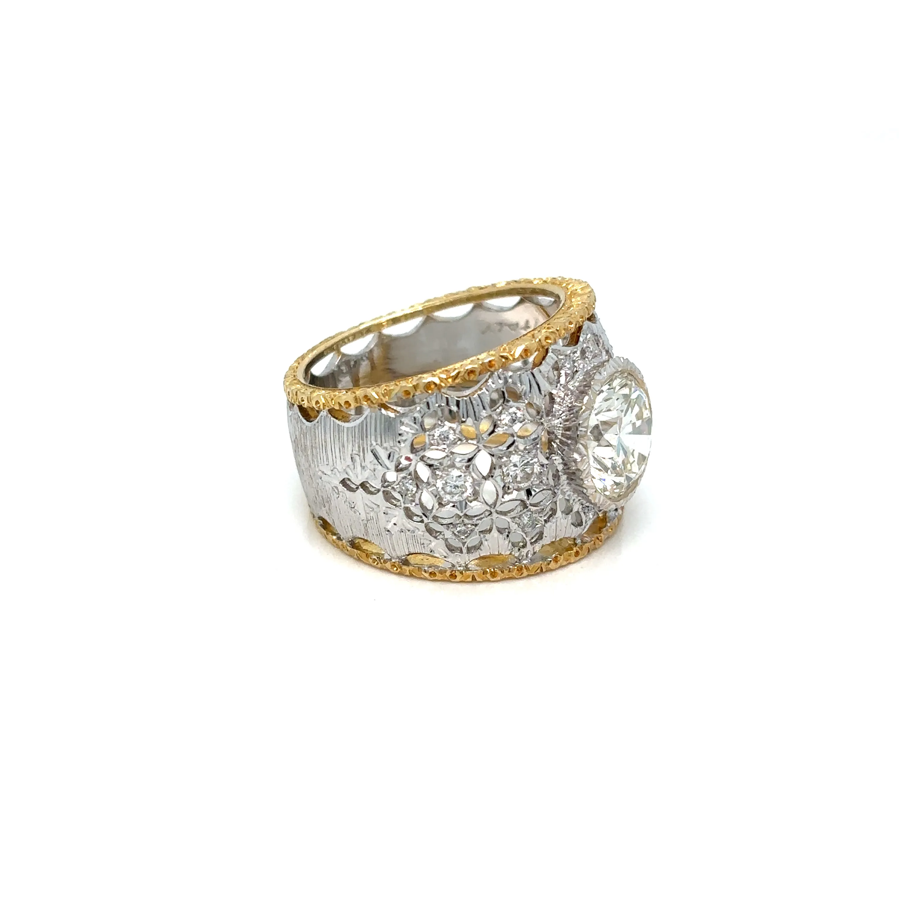 Mario Buccellati Diamond Gold Band Ring