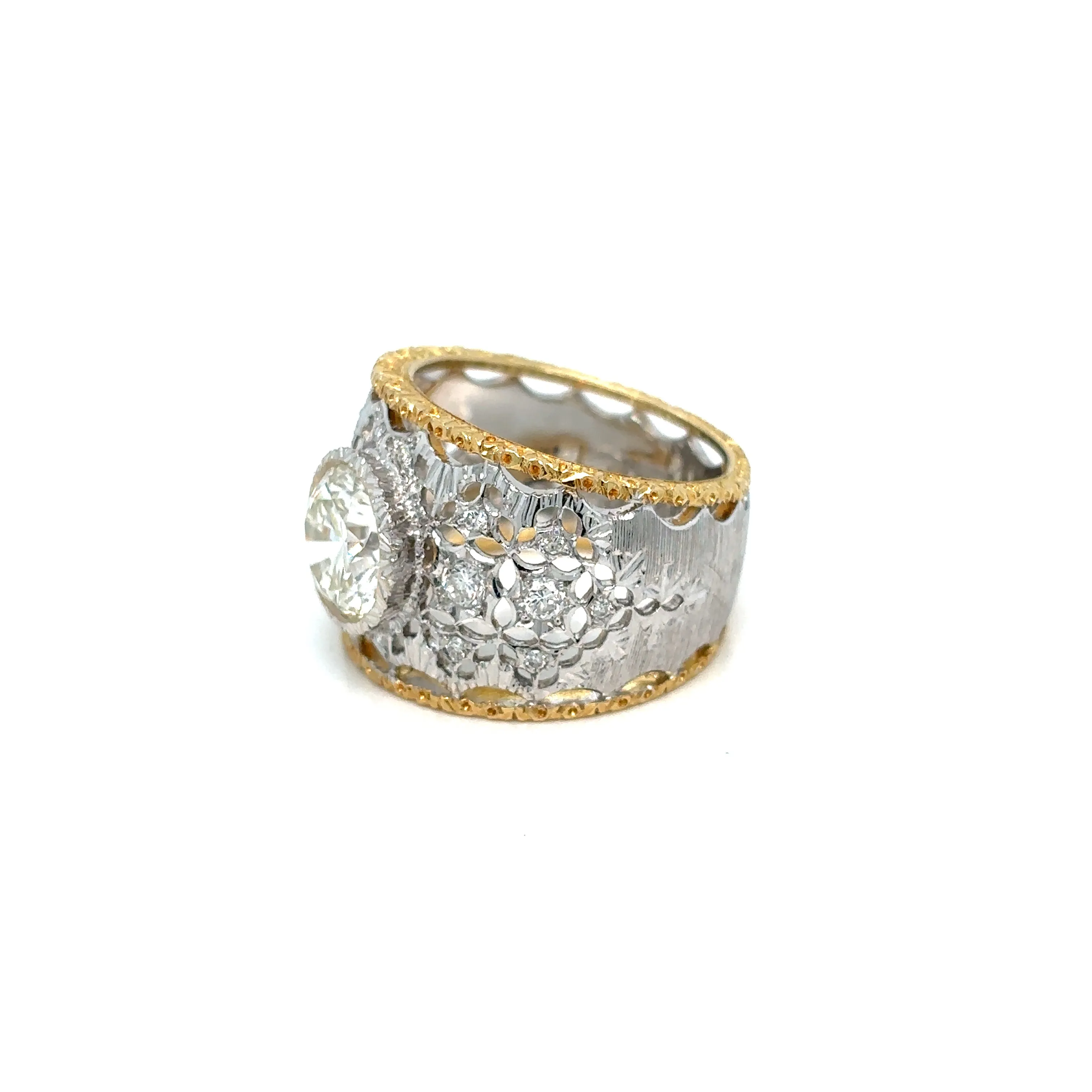 Mario Buccellati Diamond Gold Band Ring