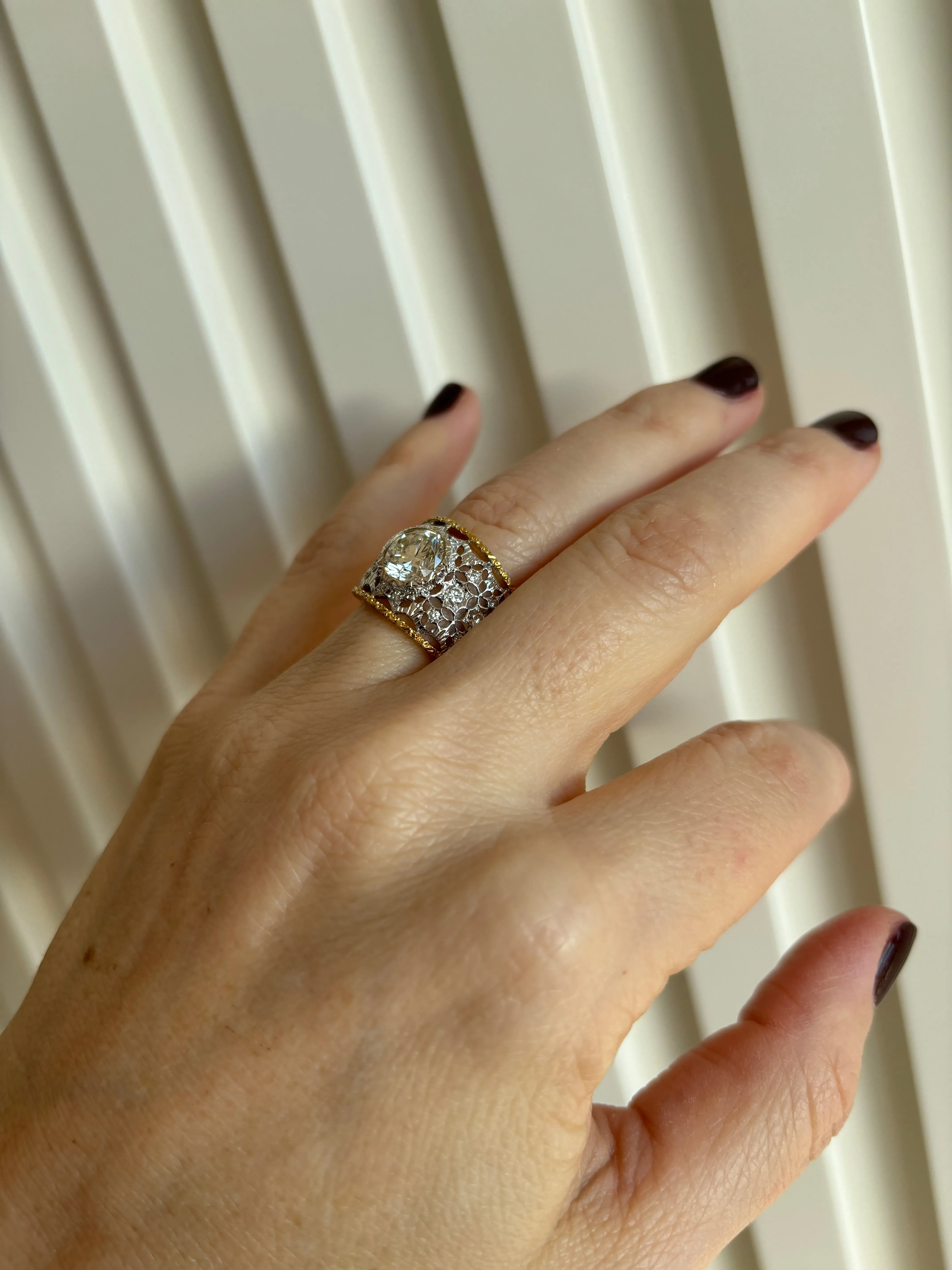 Mario Buccellati Diamond Gold Band Ring