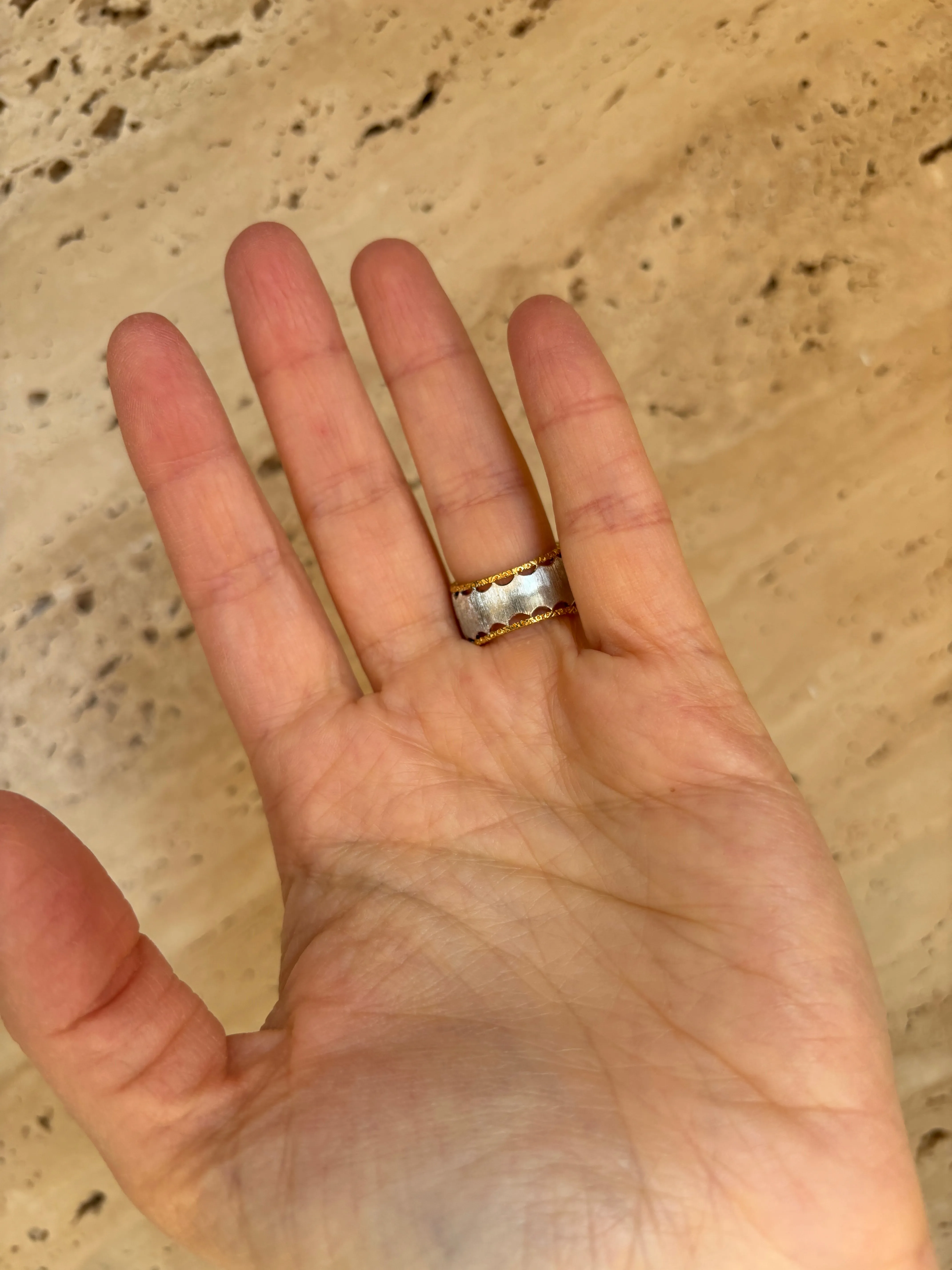 Mario Buccellati Diamond Gold Band Ring