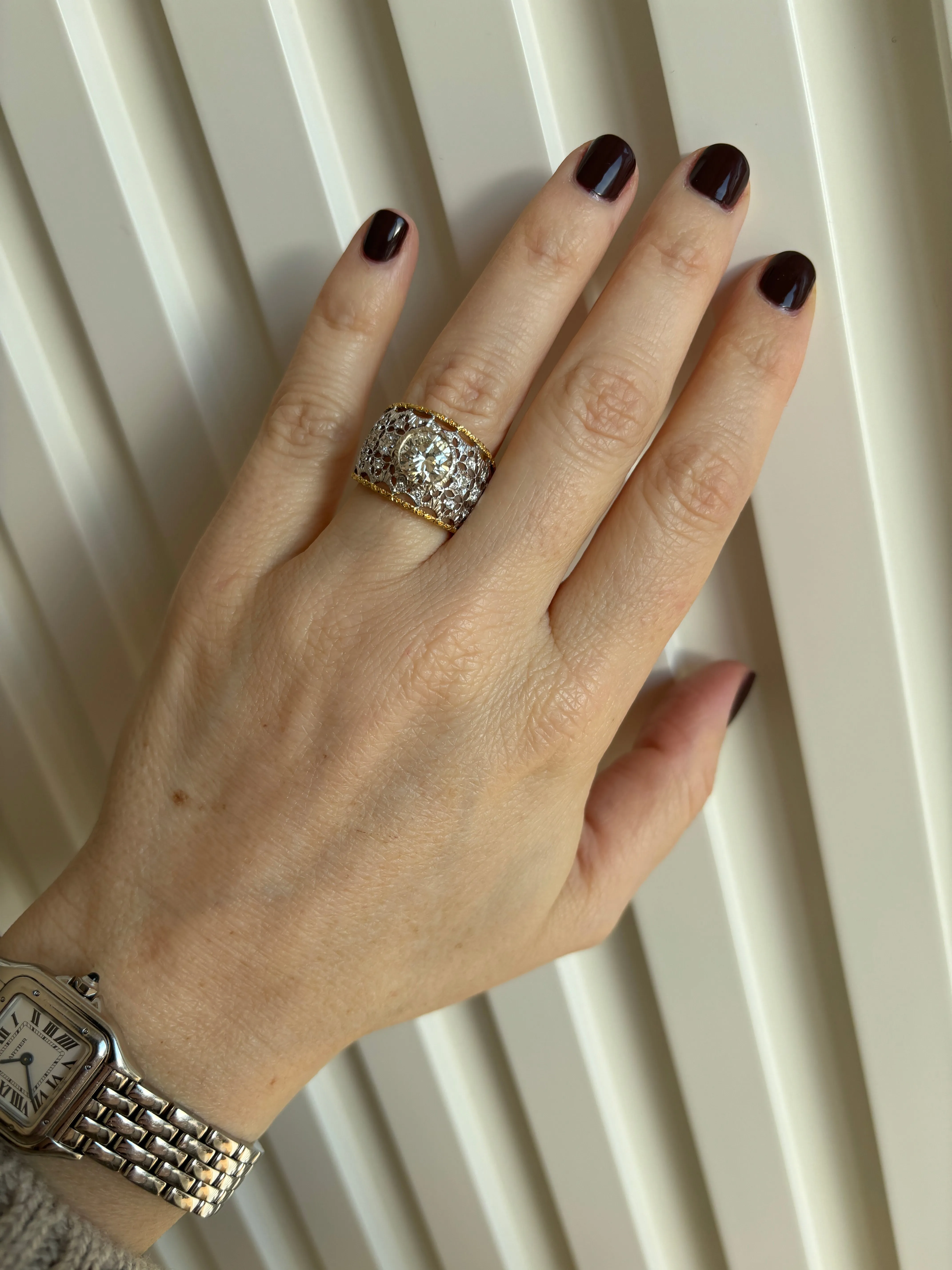 Mario Buccellati Diamond Gold Band Ring