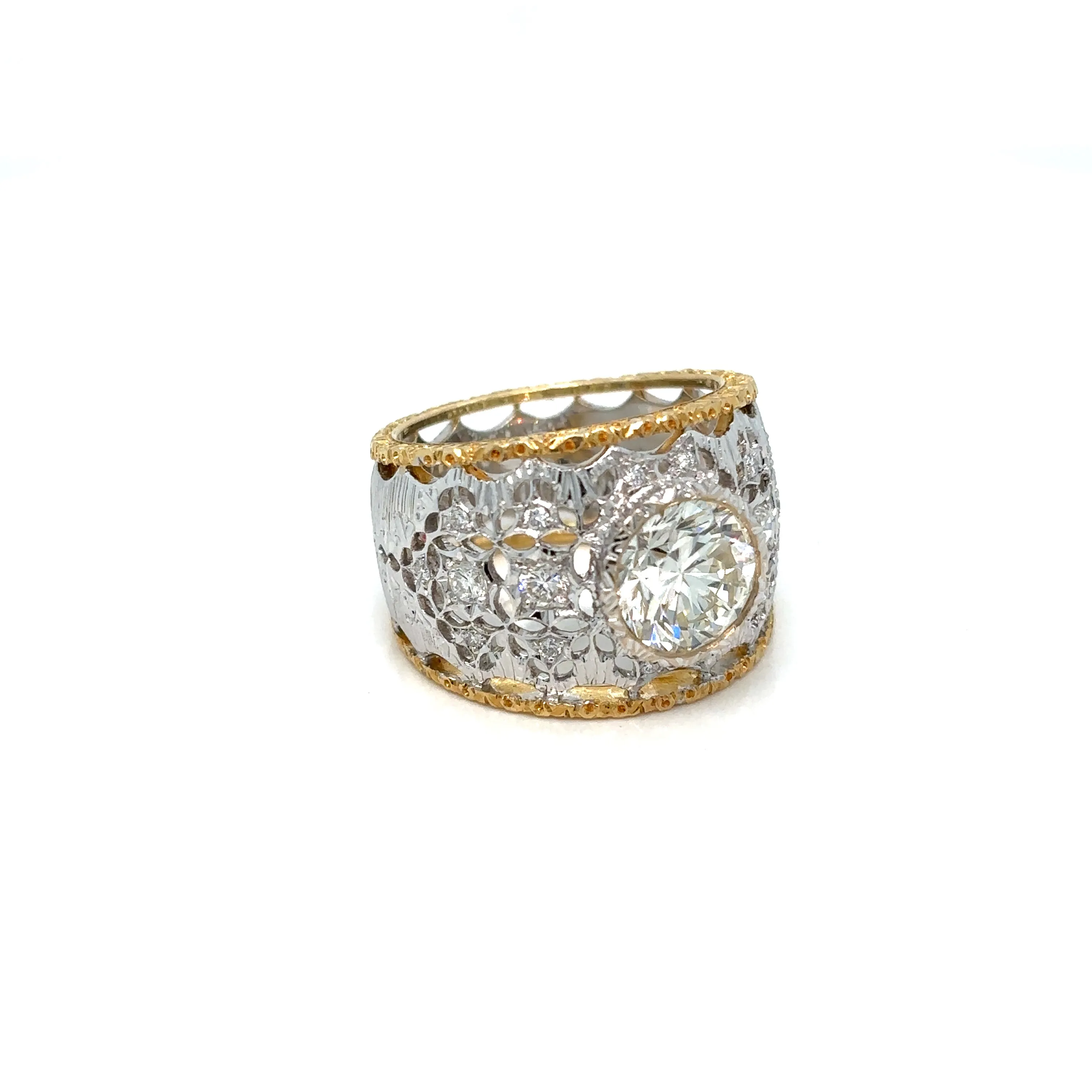 Mario Buccellati Diamond Gold Band Ring