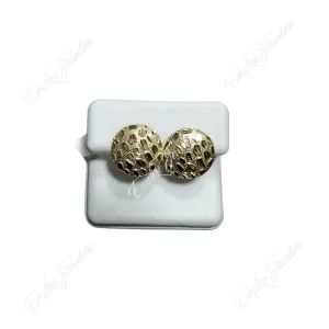 Medium Round Nugget Earrings