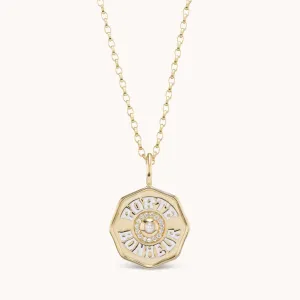 Mini Diamond Halo Porte Bonheur Pearl