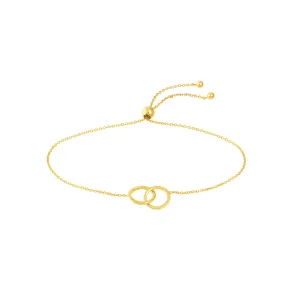 Mini Interlocking Circles Bolo Bracelet