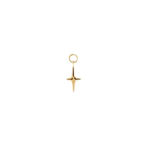 Mini Solid Starburst Charm 14K