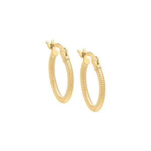 Mini Spiral Hoop Earring 14K