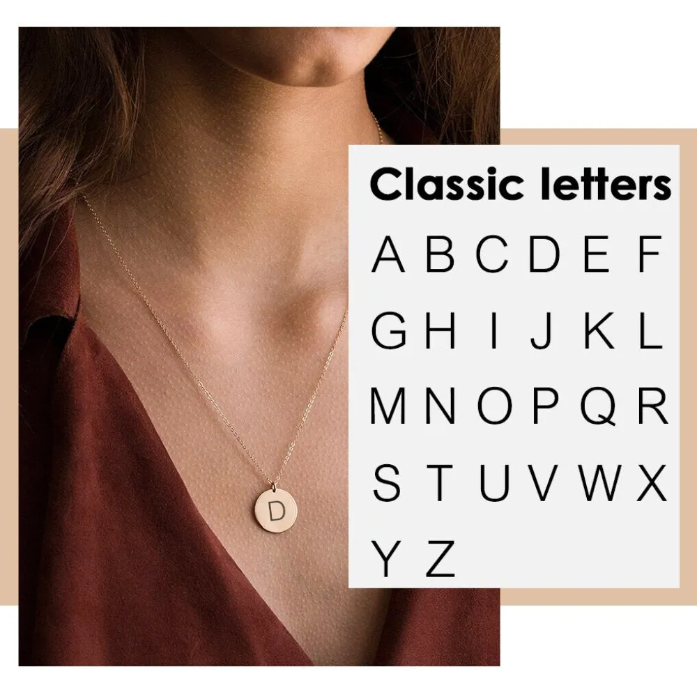 MINIMALIST INITIAL COIN NECKLACE
