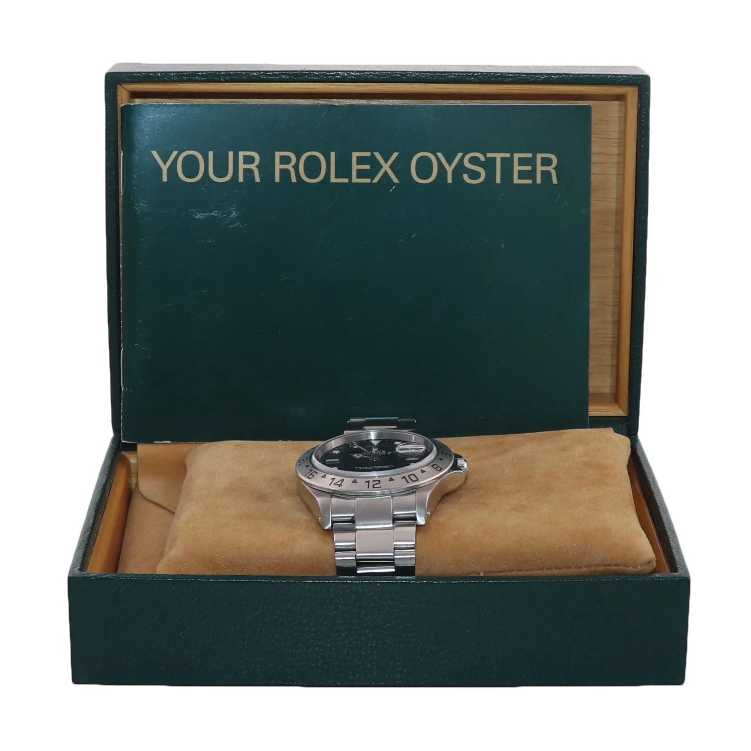 MINT 2001 Rolex Explorer II 16570 Black Date GMT 40mm Oyster Watch Box
