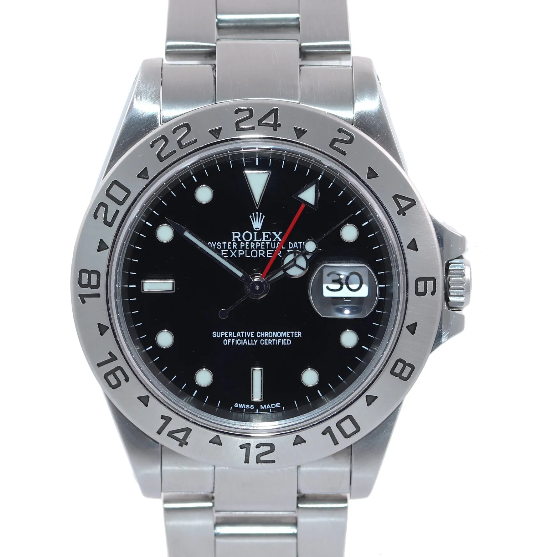 MINT 2001 Rolex Explorer II 16570 Black Date GMT 40mm Oyster Watch Box