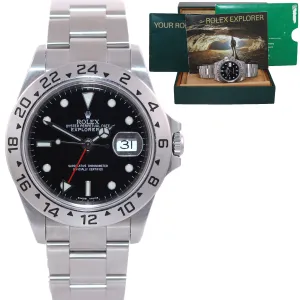 MINT 2001 Rolex Explorer II 16570 Black Date GMT 40mm Watch Box