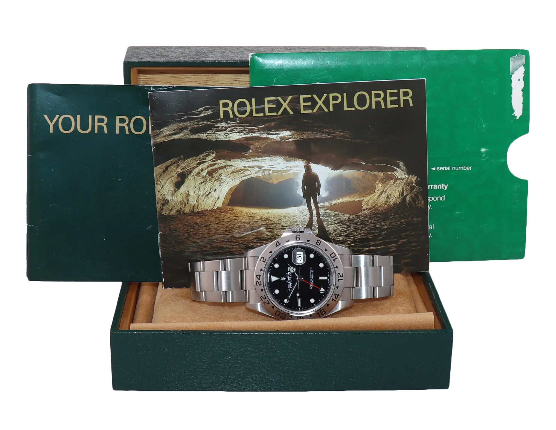 MINT 2001 Rolex Explorer II 16570 Black Date GMT 40mm Watch Box