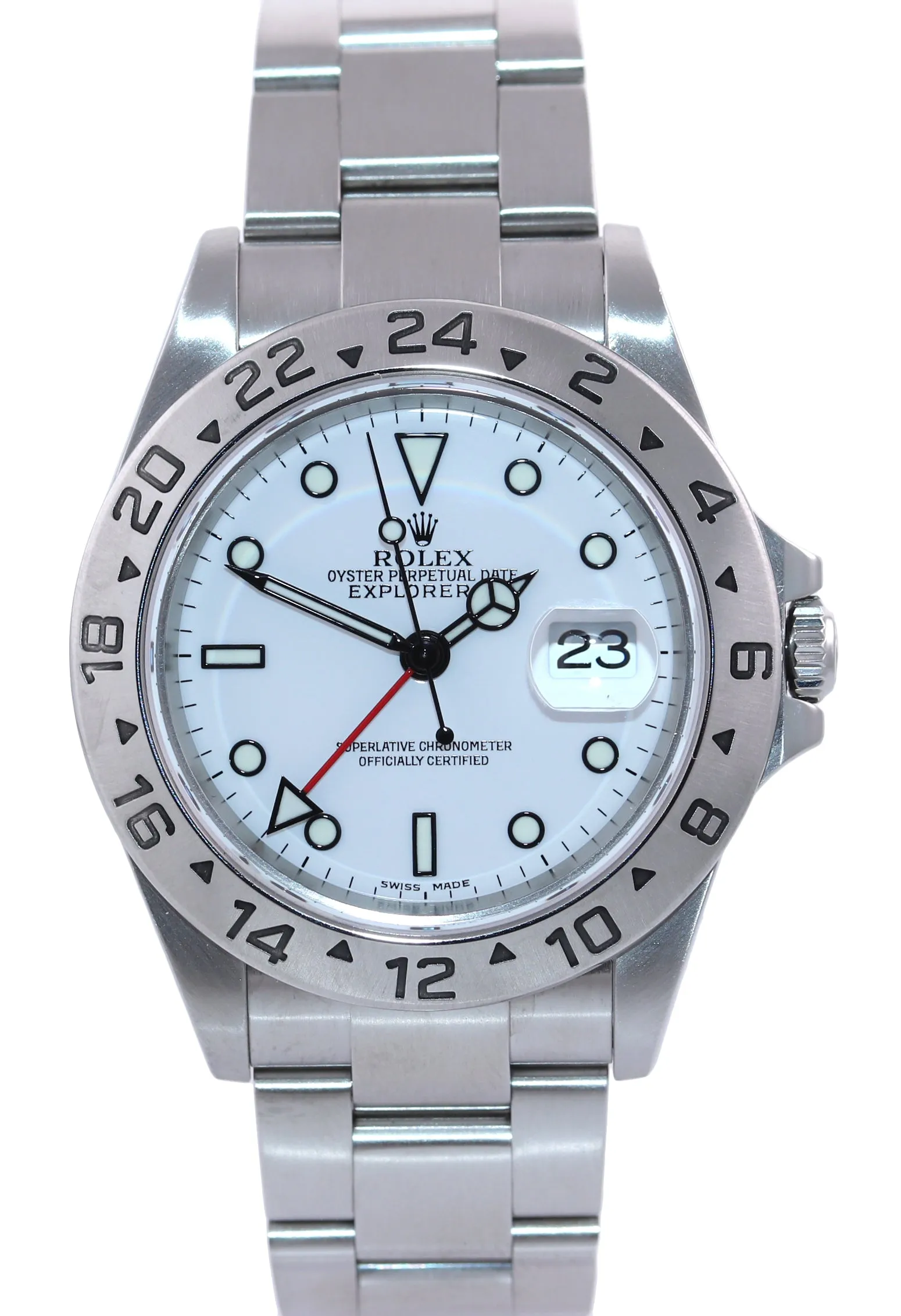MINT 2005 Rolex Explorer 16570 Steel White Polar GMT 40mm No Holes Watch Box