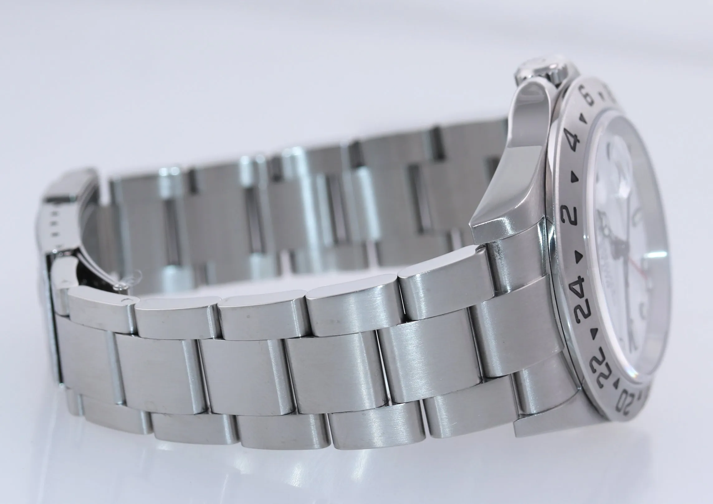 MINT 2005 Rolex Explorer 16570 Steel White Polar GMT 40mm No Holes Watch Box