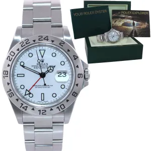 MINT 2005 Rolex Explorer 16570 Steel White Polar GMT 40mm No Holes Watch Box