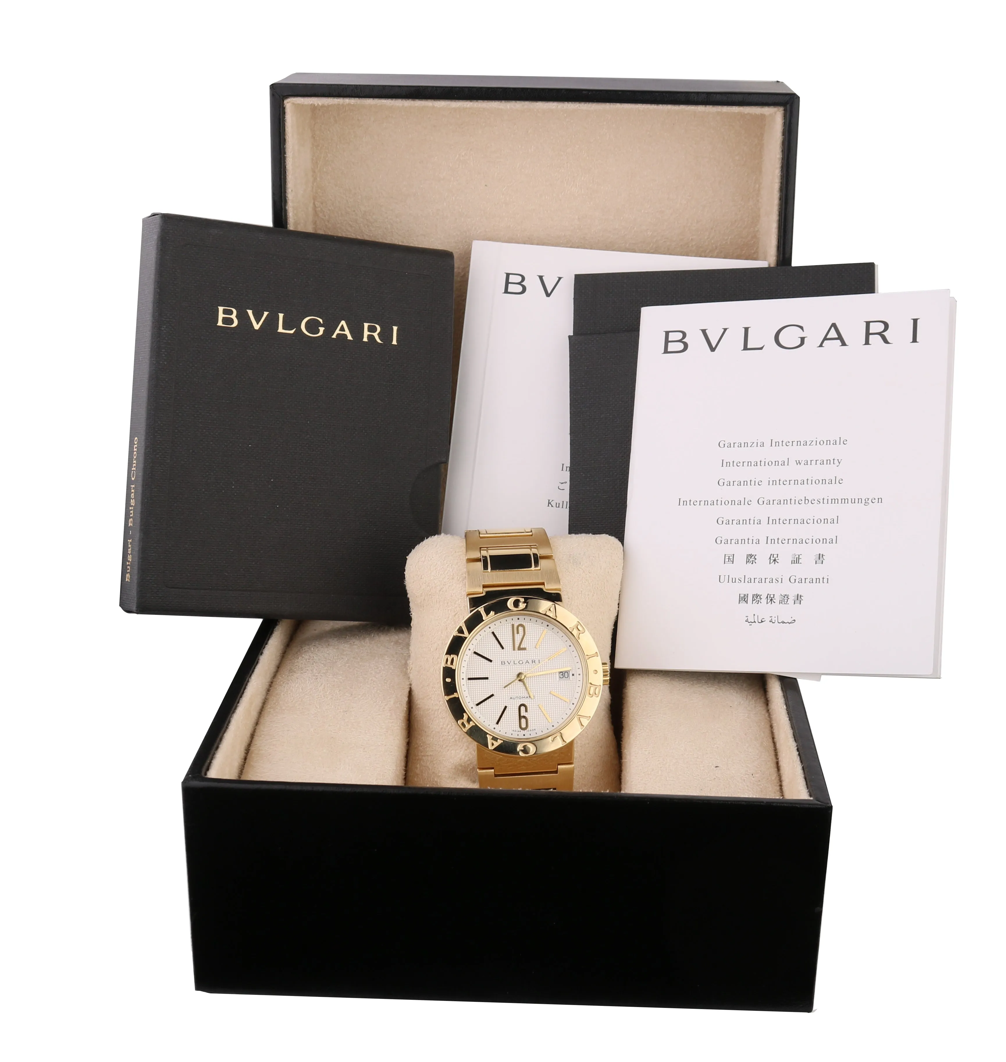 MINT BVLGARI Bulgari Diagono Automatic BB 38 GG 18K Yellow Gold 38mm Watch