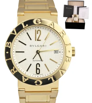 MINT BVLGARI Bulgari Diagono Automatic BB 38 GG 18K Yellow Gold 38mm Watch