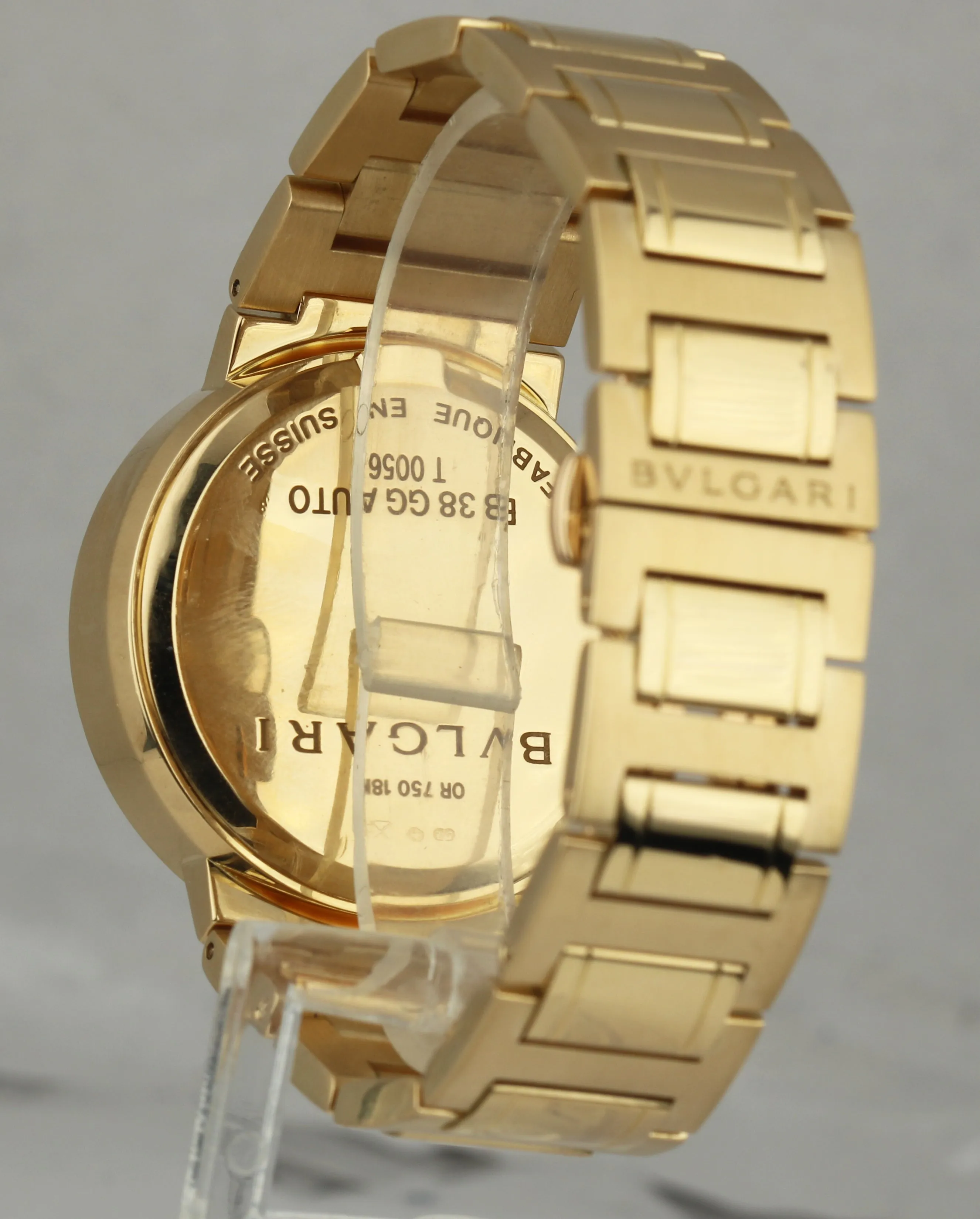 MINT BVLGARI Bulgari Diagono Automatic BB 38 GG 18K Yellow Gold 38mm Watch