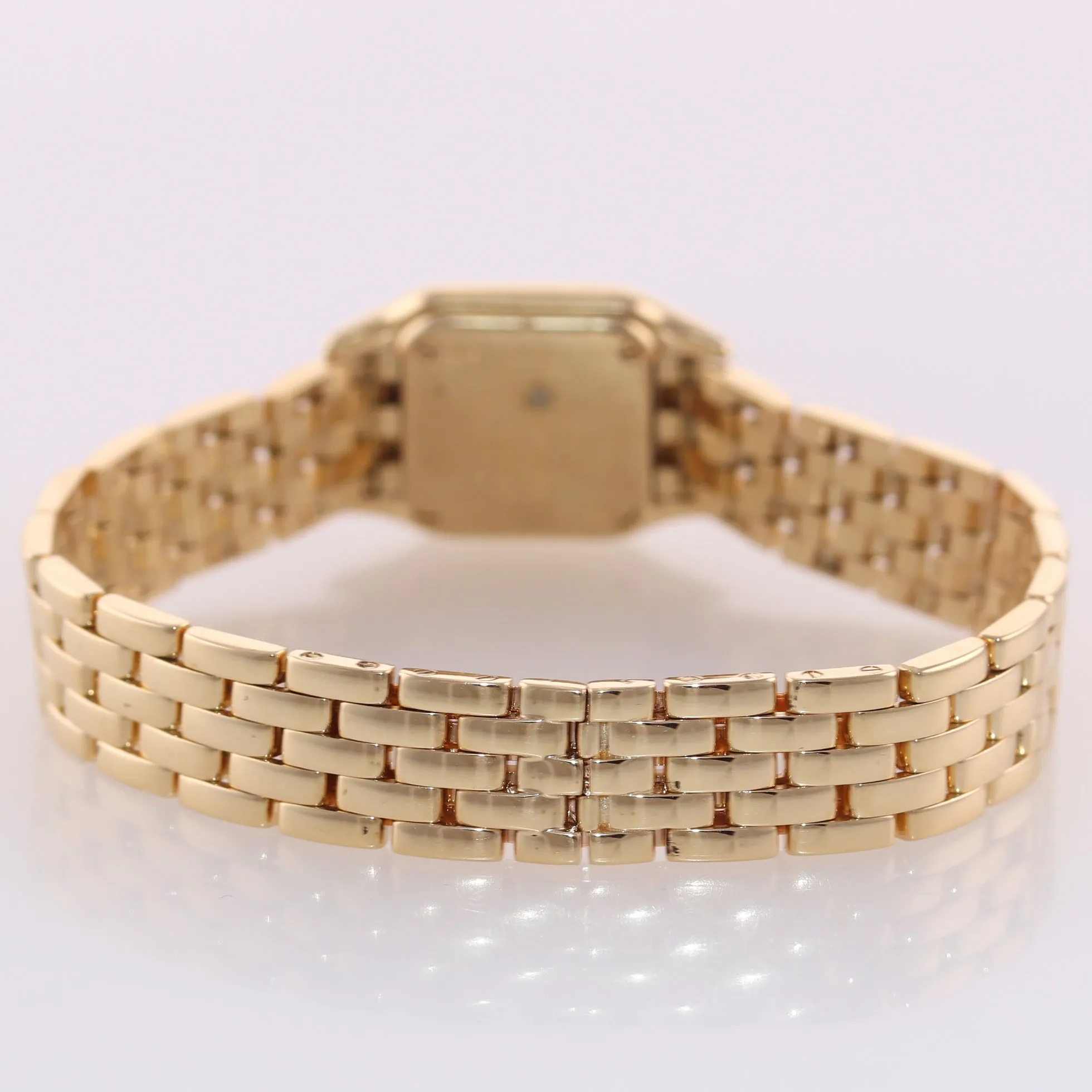MINT Ladies Cartier Mini Panthere 1130 18K Yellow Gold Ivory Roman Quartz Watch
