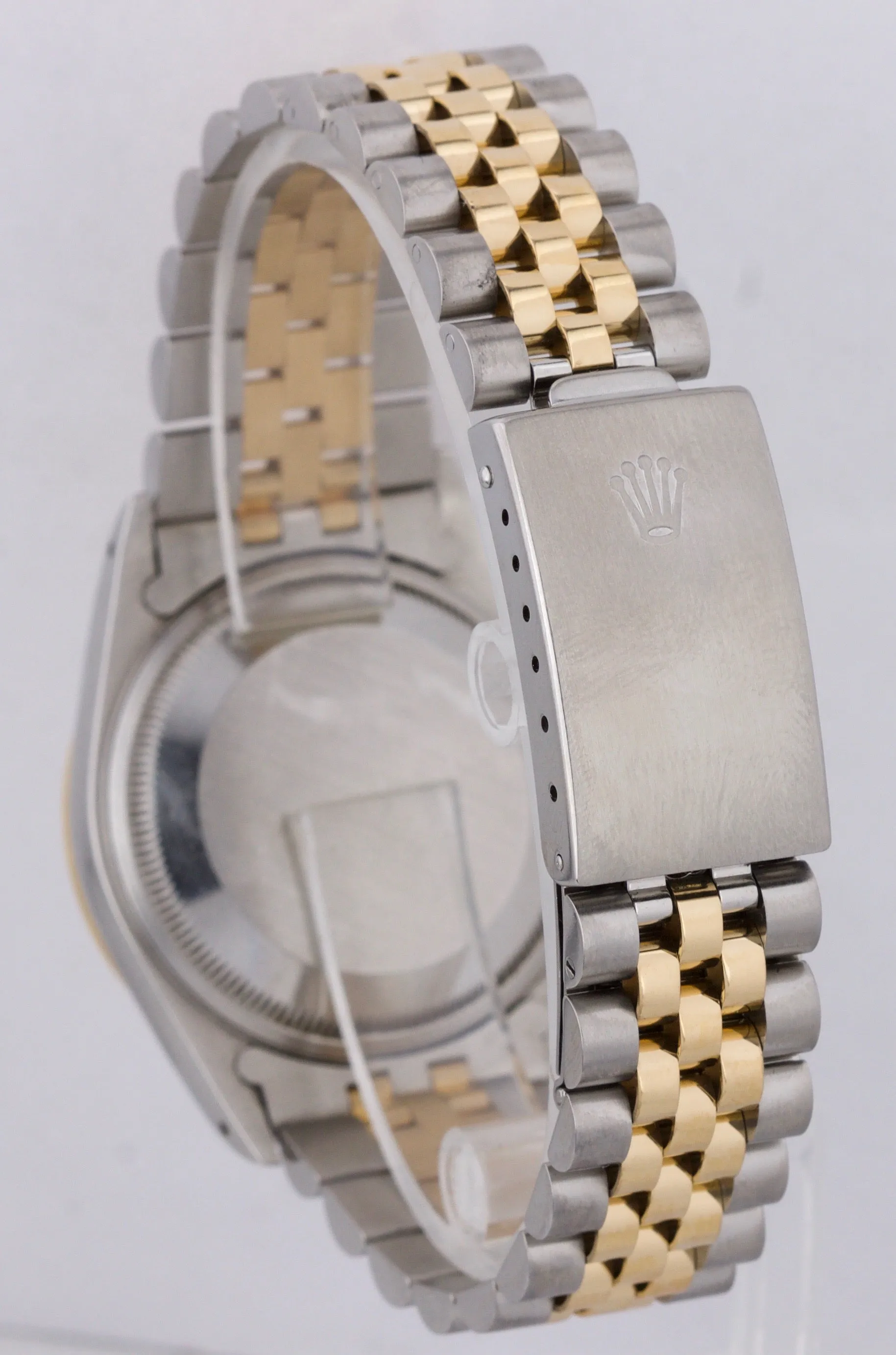 MINT Rolex Date 15223 34mm Champagne 18K Two Tone Gold Jubilee Watch DateJust