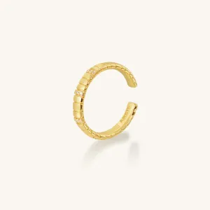 Mix and Match Thin Snake Chain Pattern Open Ring