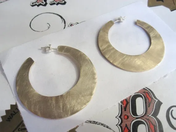 Modern Open Hoop Earrings - 0054