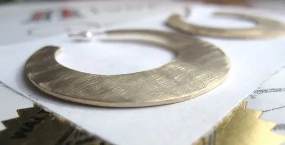 Modern Open Hoop Earrings - 0054