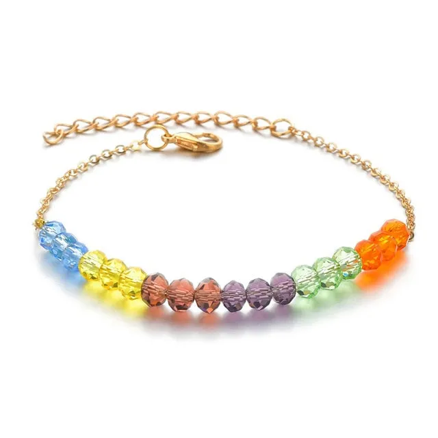 Modyle 6 Pcs/Set Bohemian Tassel Beads Charm Bracelets Set For Women Girls Fashion Pineapple Heart Geometric Bracelet Jewelry
