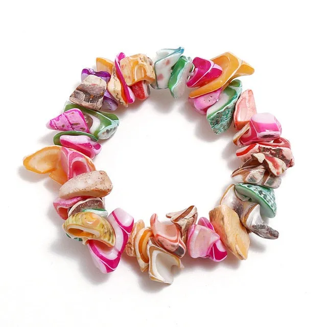 Modyle 6 Pcs/Set Bohemian Tassel Beads Charm Bracelets Set For Women Girls Fashion Pineapple Heart Geometric Bracelet Jewelry