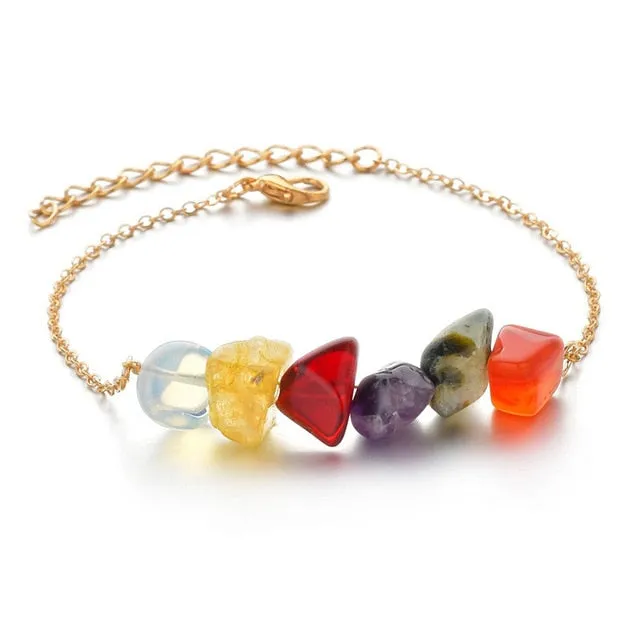 Modyle 6 Pcs/Set Bohemian Tassel Beads Charm Bracelets Set For Women Girls Fashion Pineapple Heart Geometric Bracelet Jewelry